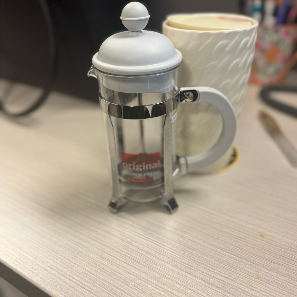 Bodum French Press Coffee Maker - Silver and Red